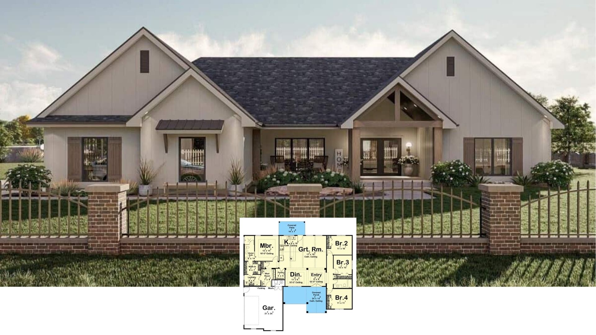 Experience This 1,925 Sq. Ft. 4 Bedroom House with a Side Entry Garage and Front Porch (Floor Plan Included)