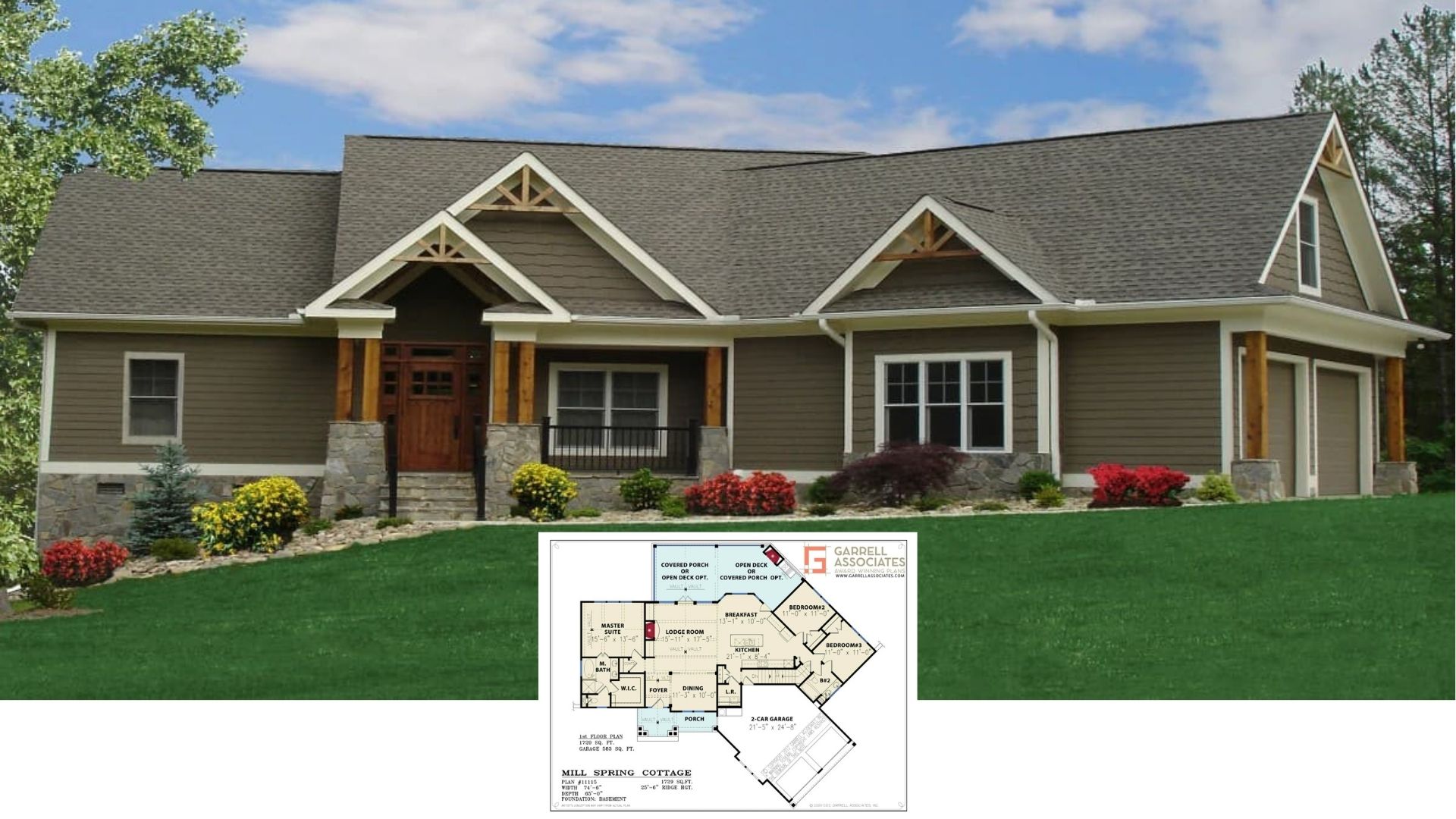 Discover the Perfect 1,729 Sq. Ft. 3 Bedroom Home with Covered Porch and a Must See Floor Plan