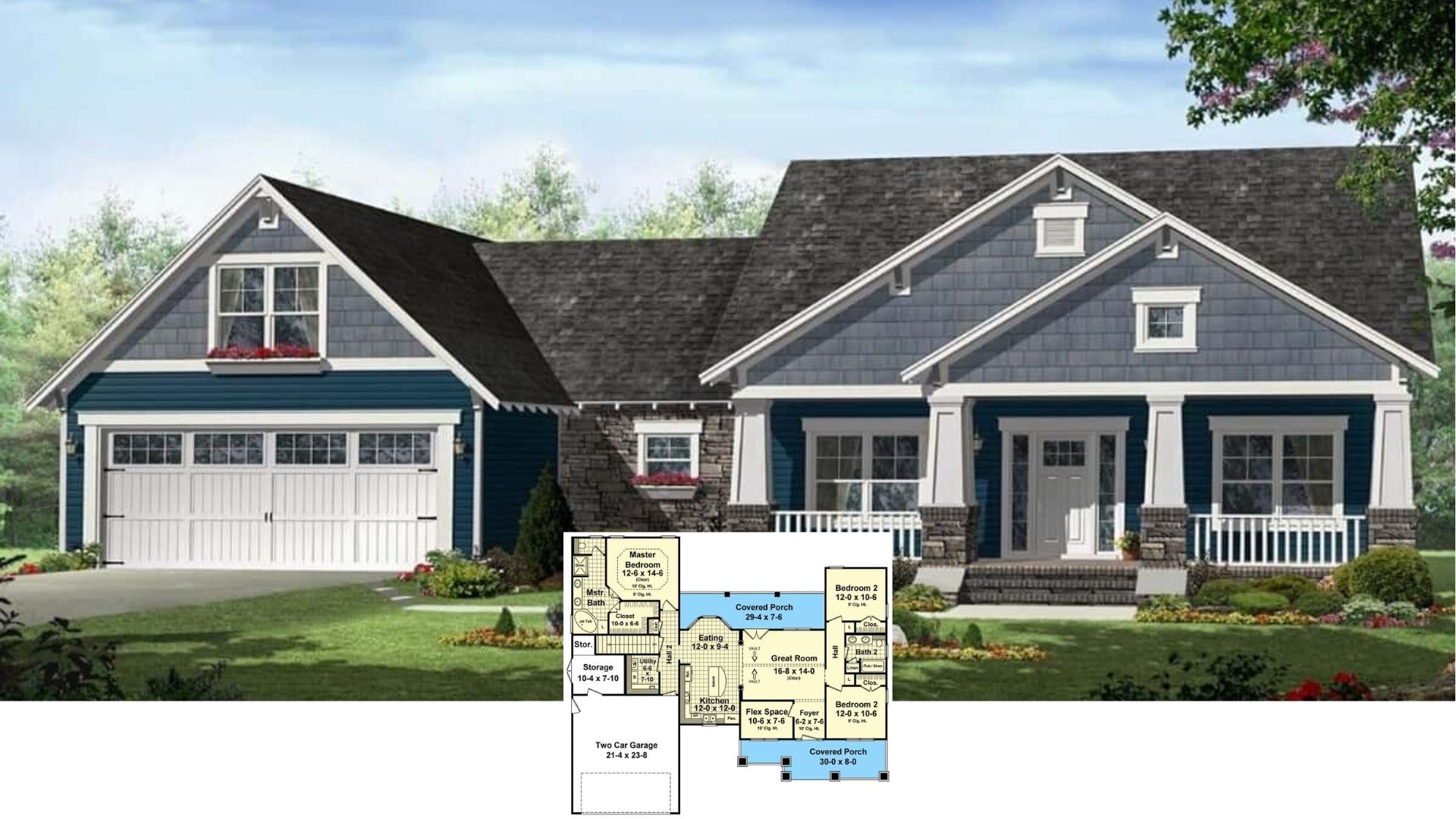 Tour This 1,637 Sq. Ft. 3 Bedroom Craftsman Home with 2 Car Garage (Floor Plan Included)