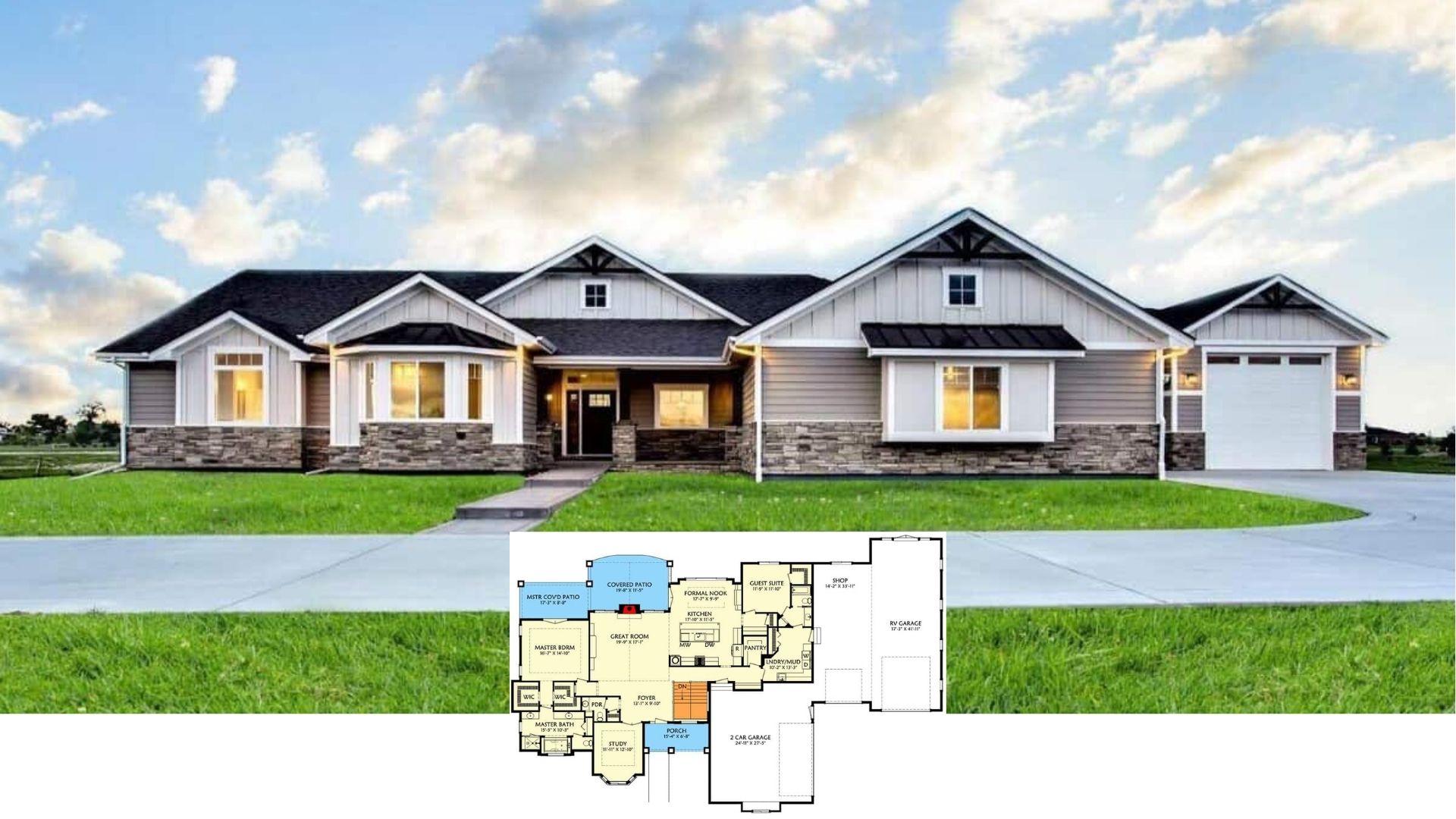 Welcome to Your Dream 4,106 Sq. Ft. 3 Bedroom Home with RV Garage and Stunning Floor Plan