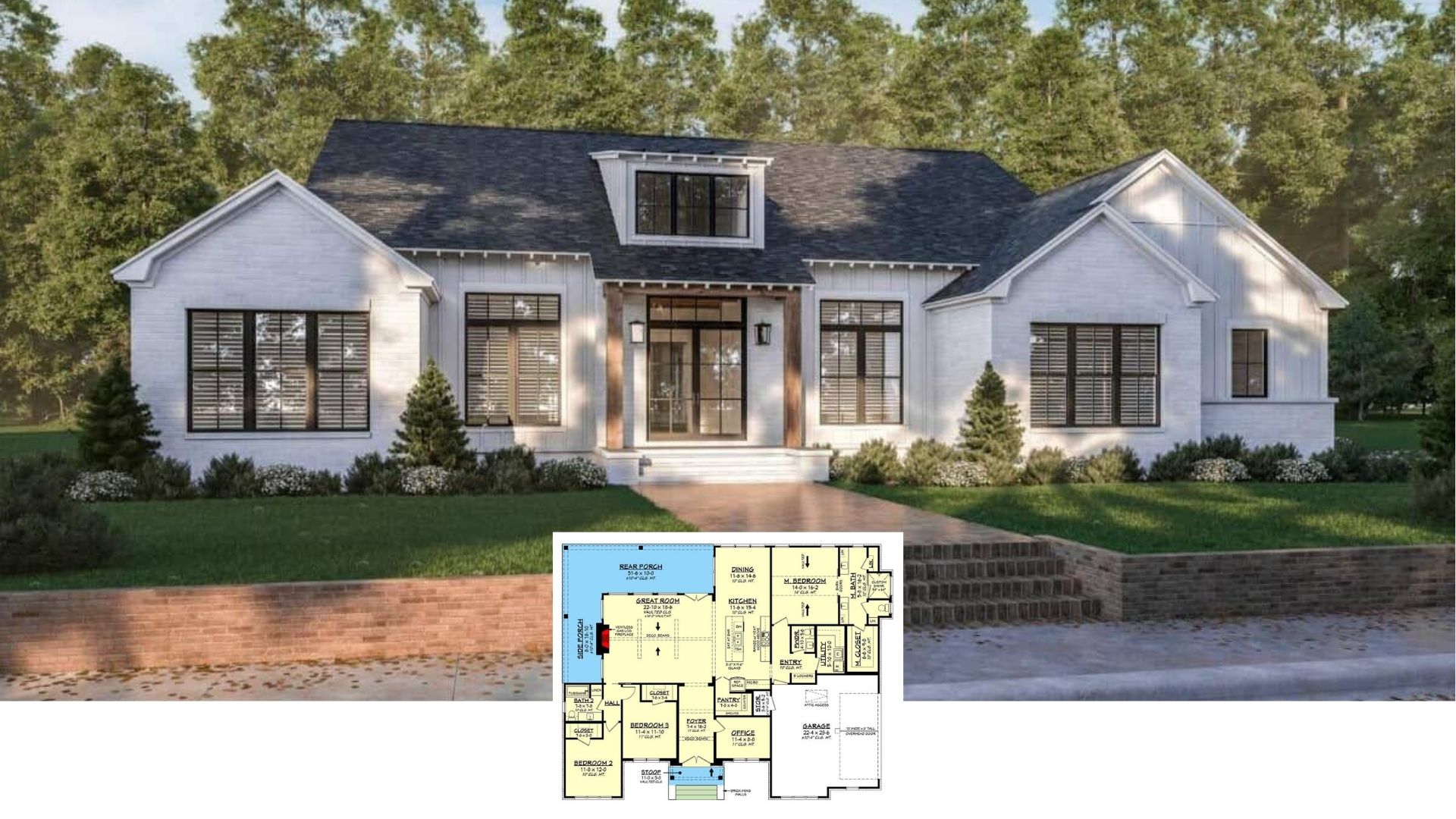 Tour This 2,253 Sq. Ft. 3 Bedroom Home with Wraparound Porch and a Floor Plan You Need to See