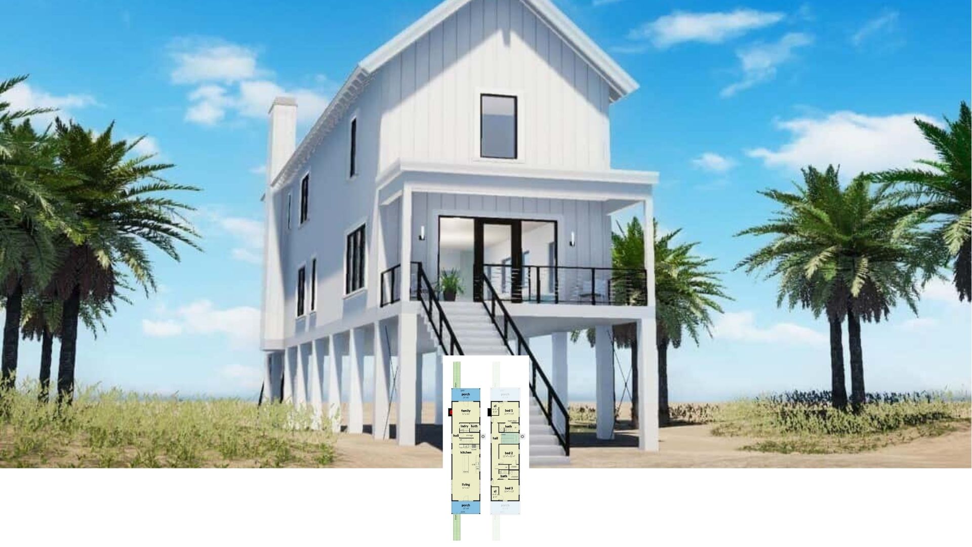 Discover This 3-Bedroom 2,256 Sq. Ft. Elevated Beach Style Home with a Floor Plan You Can’t Miss