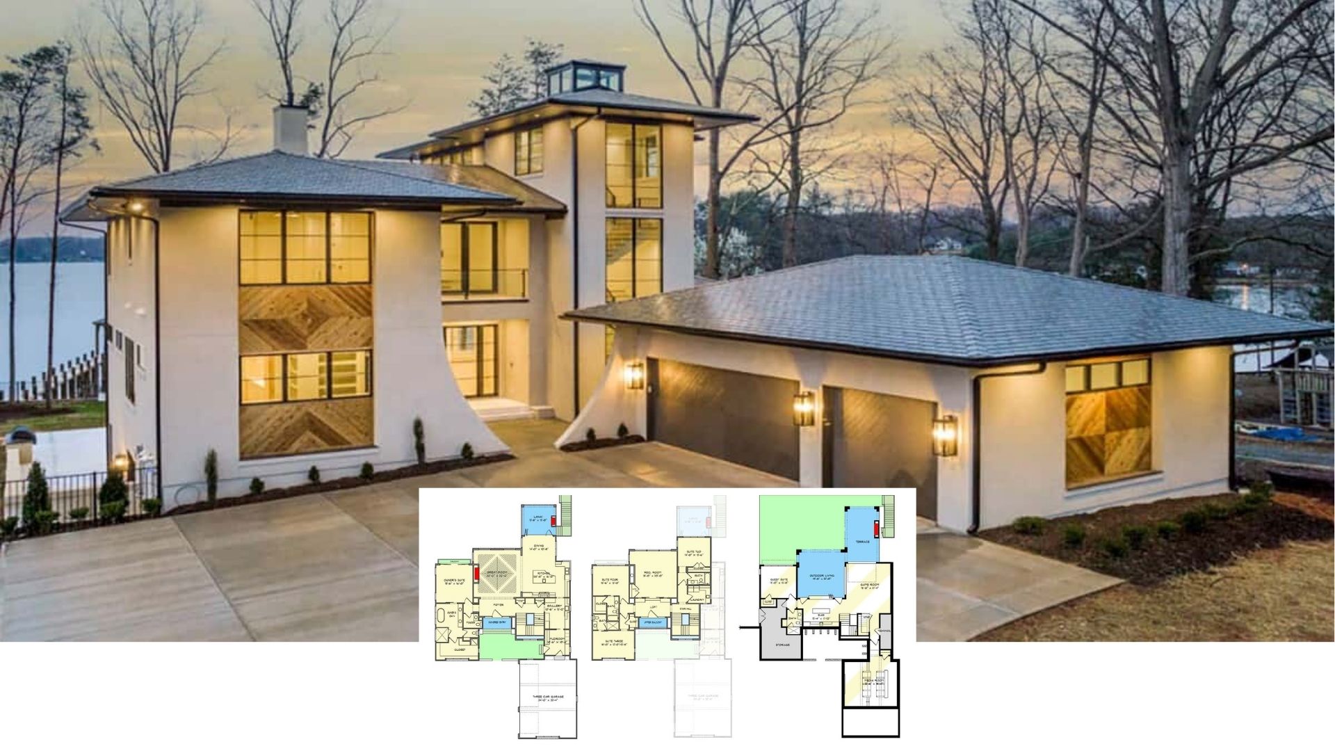 Step Inside This 4,686 Sq. Ft. Contemporary 5 Bedroom Home with Loft and Balcony – Floor Plan Included