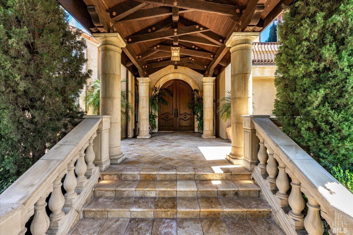 Front porch of the mansion.