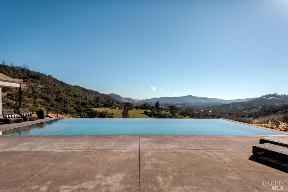 Pool overlooking the mountains.