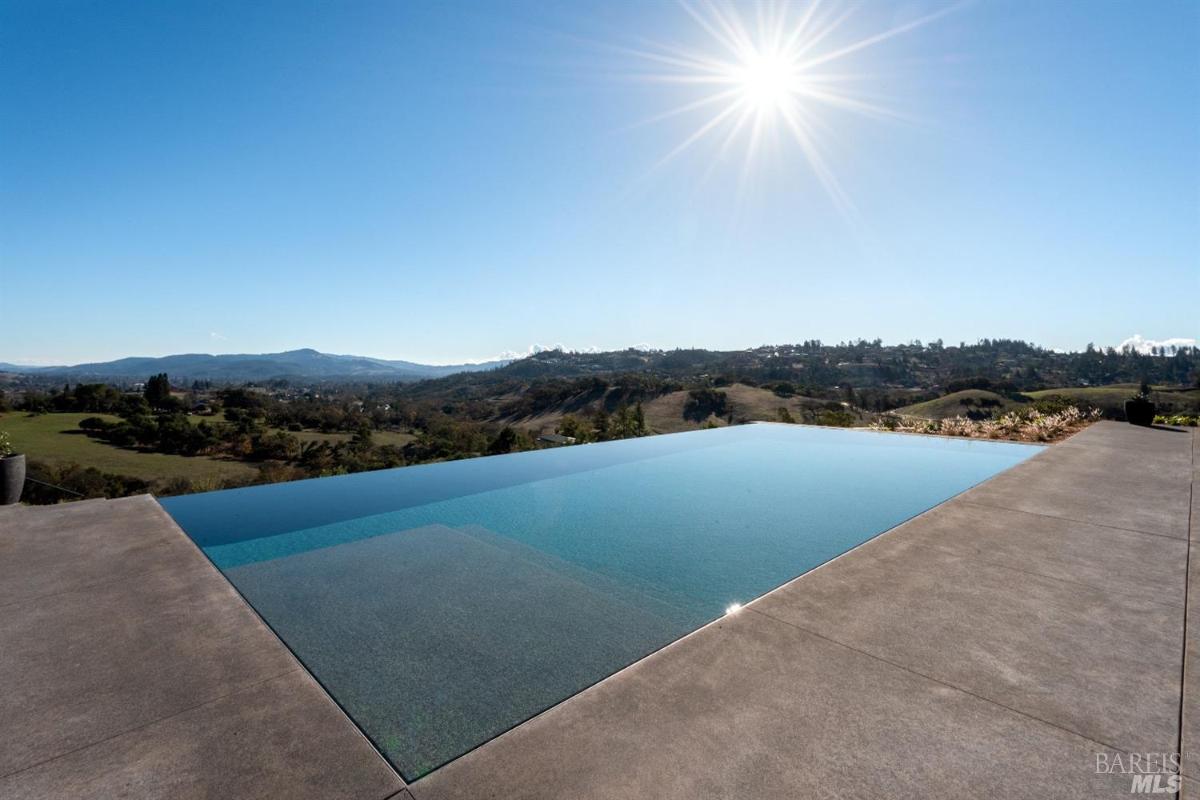 Pool overlooking the mountains.