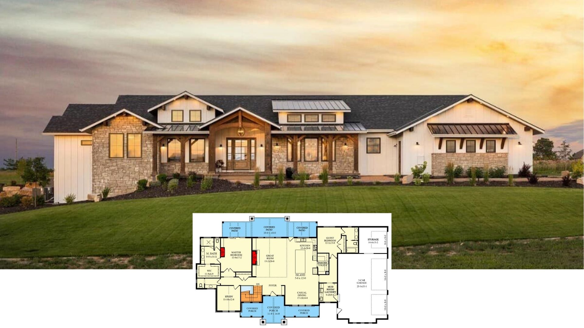 Must See 2,584 Sq. Ft. 2 Bedroom Home with a 3 Car Garage and Gorgeous Floor Plan (Included)