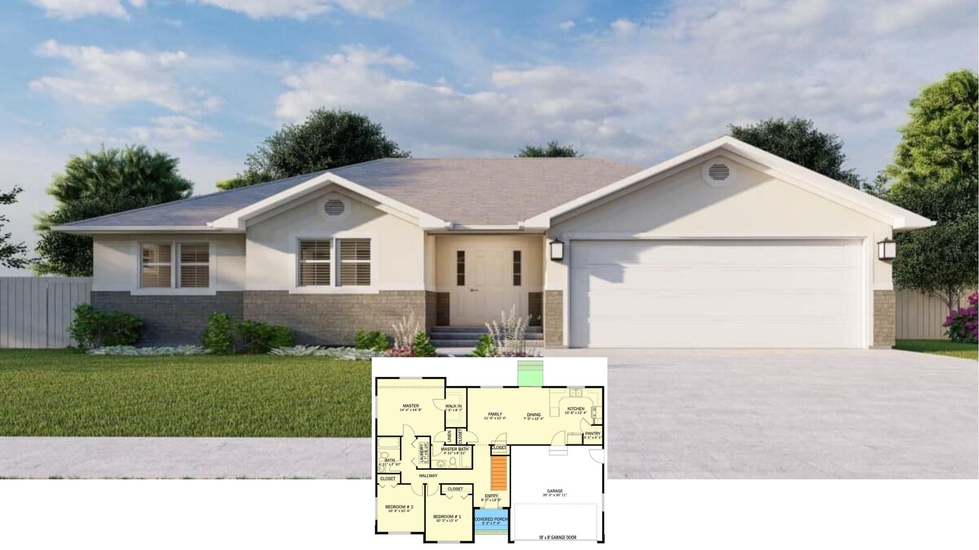 Discover This 5 Bedroom, 1,252 Sq. Ft. Ranch-Style Home with a Must See Floor Plan