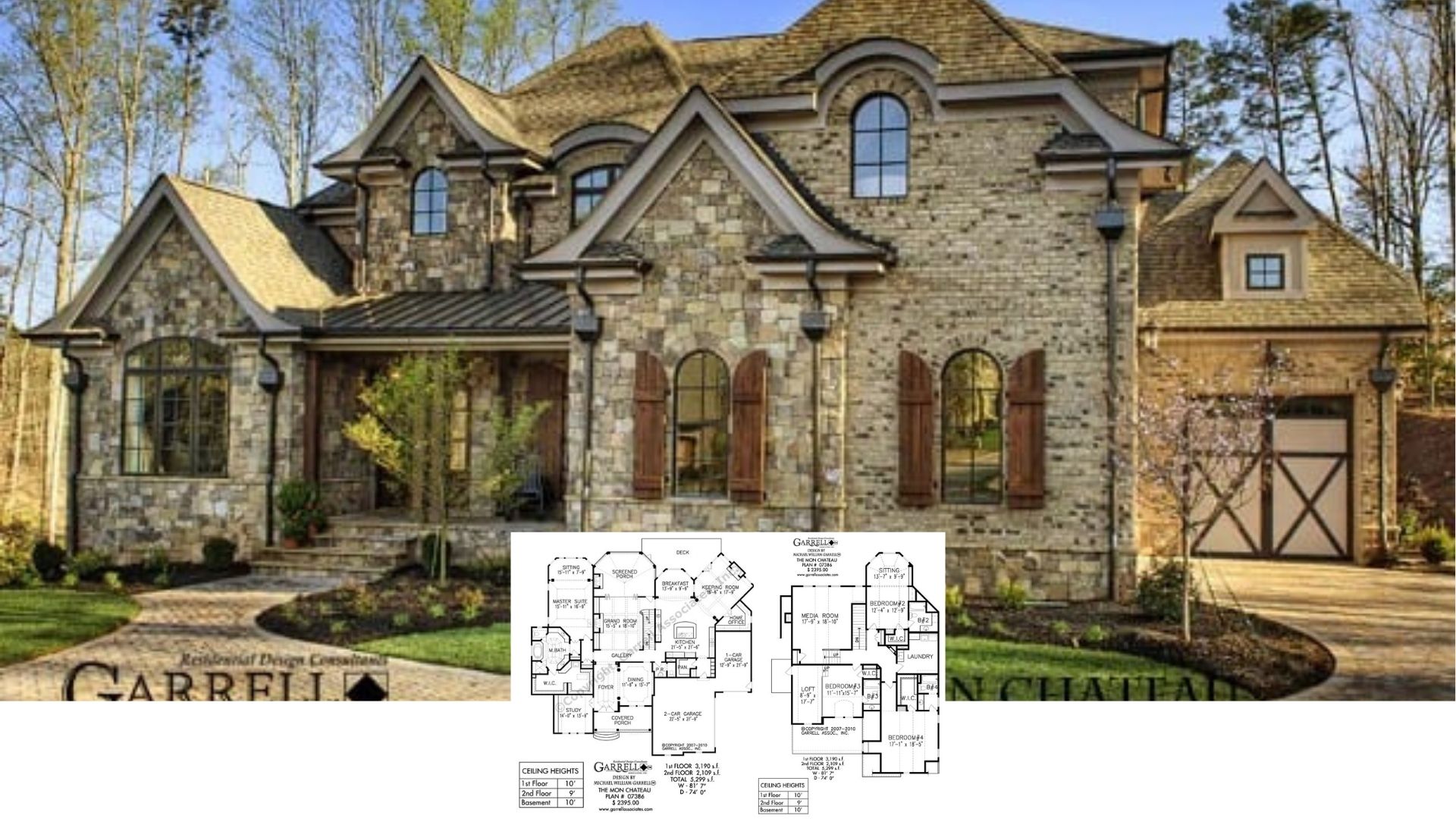 Must See Floor Plan: A 5,299 Sq. Ft. European Style 4 Bedroom Home with Loft and 3 Car Garage