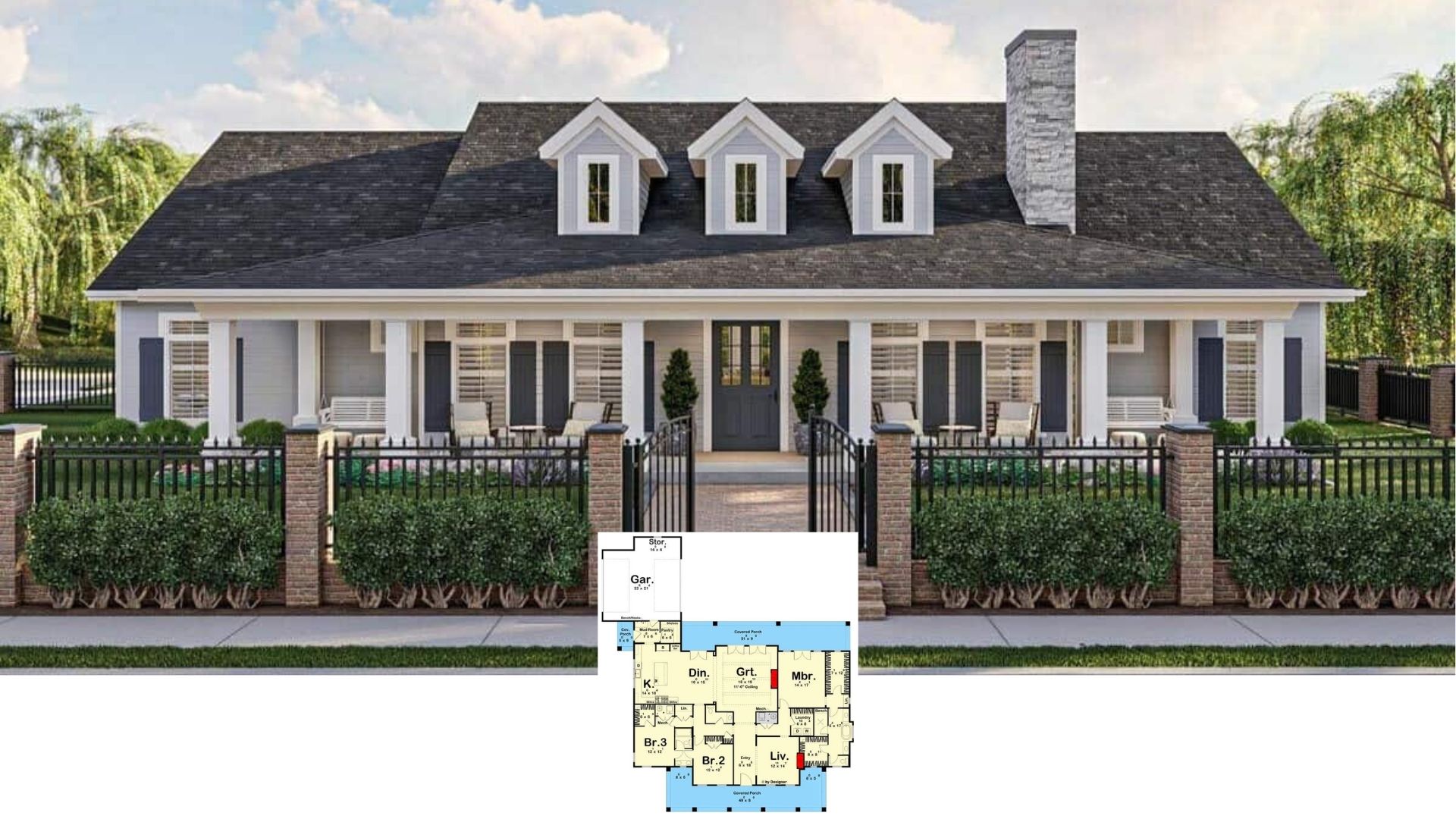 Tour This 2,689 Sq. Ft. Amazing Home: 3 Bedrooms, Open Spaces, and Covered Porch (Floor Plan Included)