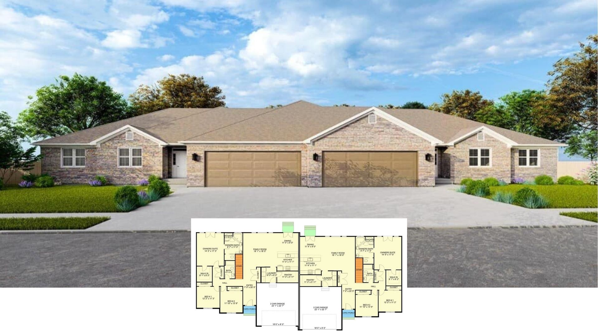 Discover This 6 Bed, 3,868 Sq. Ft. Single Story Duplex – A Must-See Floor Plan