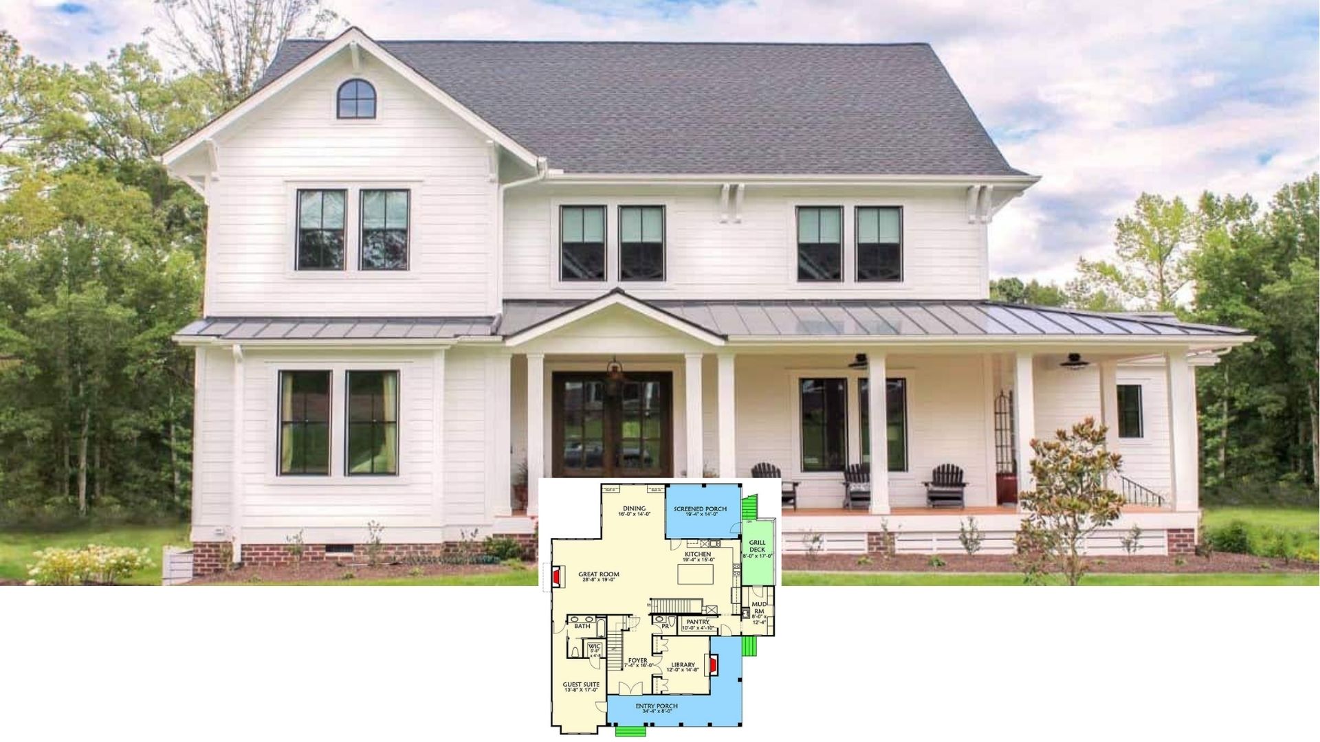 Discover This 4,348 Sq. Ft. Farmhouse with 5 Bedrooms, Attic, and Basement – Floor Plan Inside