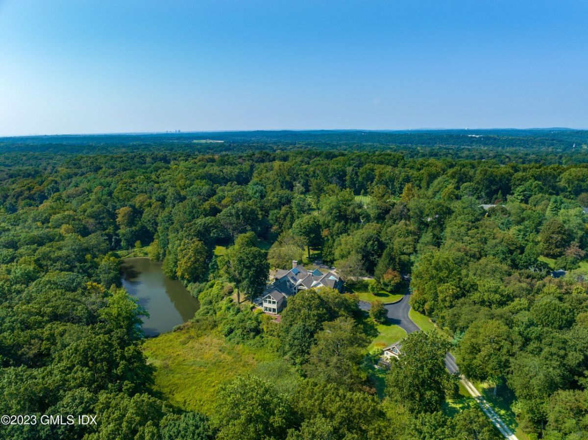 Aerial view of the property