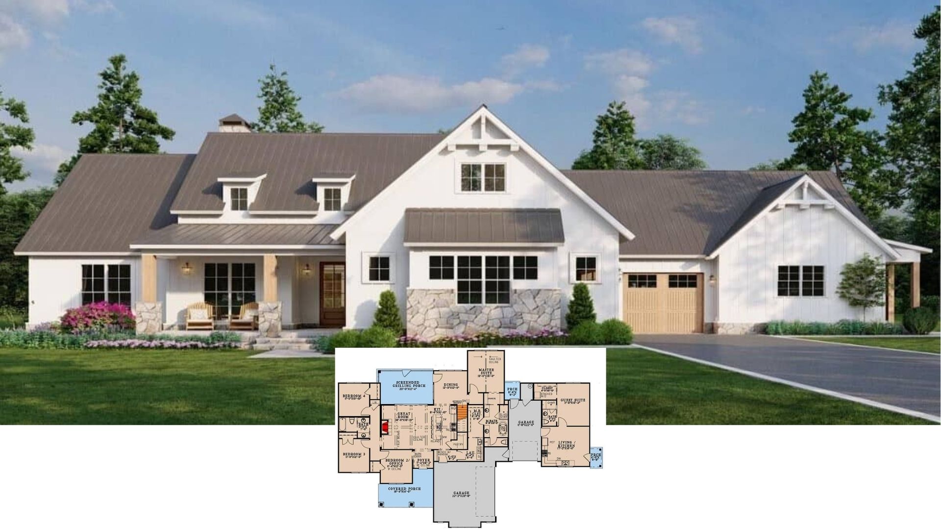 Discover a Spacious 2,541 Sq. Ft. Single Story 5 Bedroom House with Guest Suite – Floor Plan Included