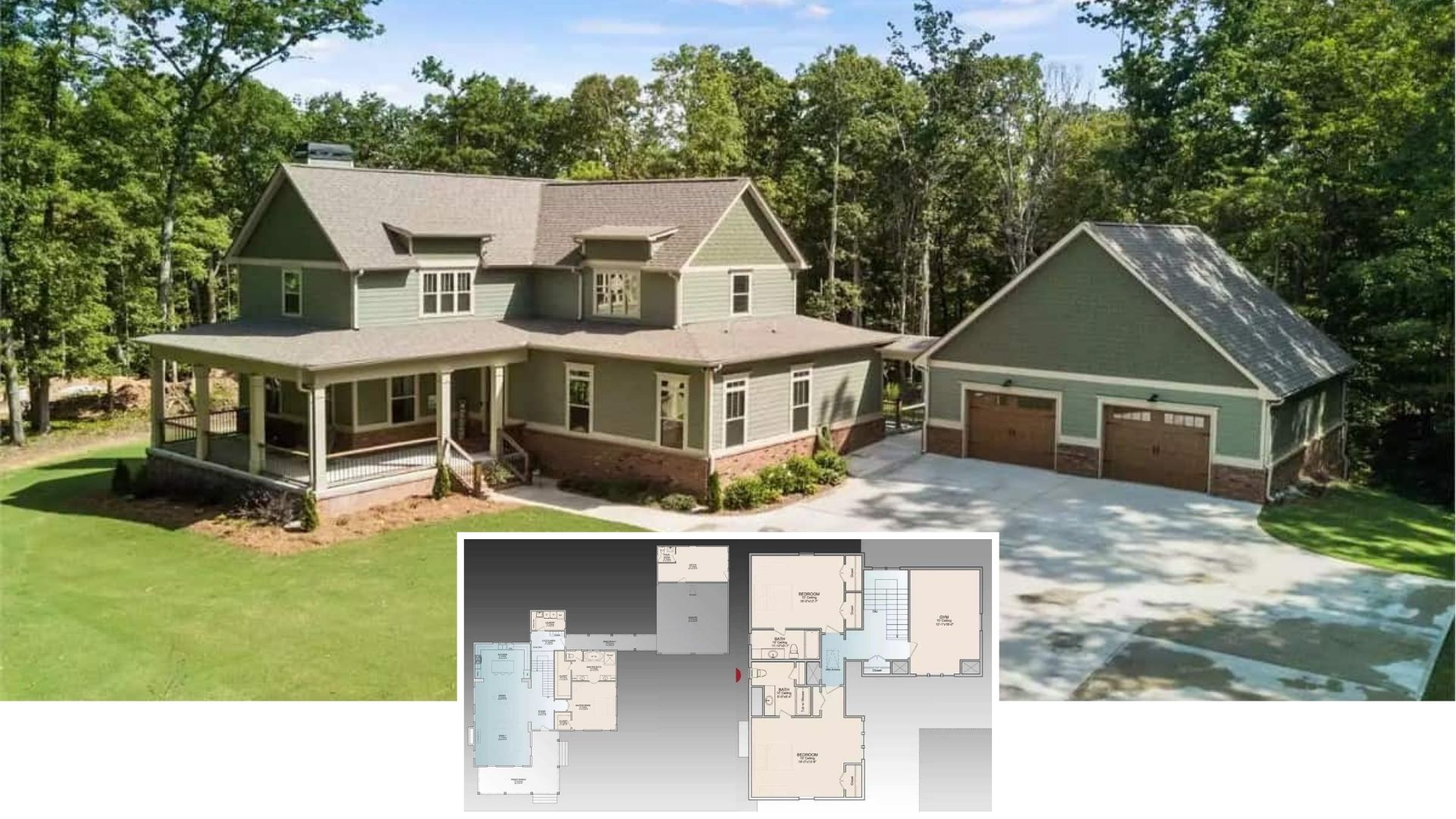 Tour This 2,964 Sq. Ft. Country Home with 3 Bedrooms and a Stunning Wraparound Porch (Floor Plan Inside)