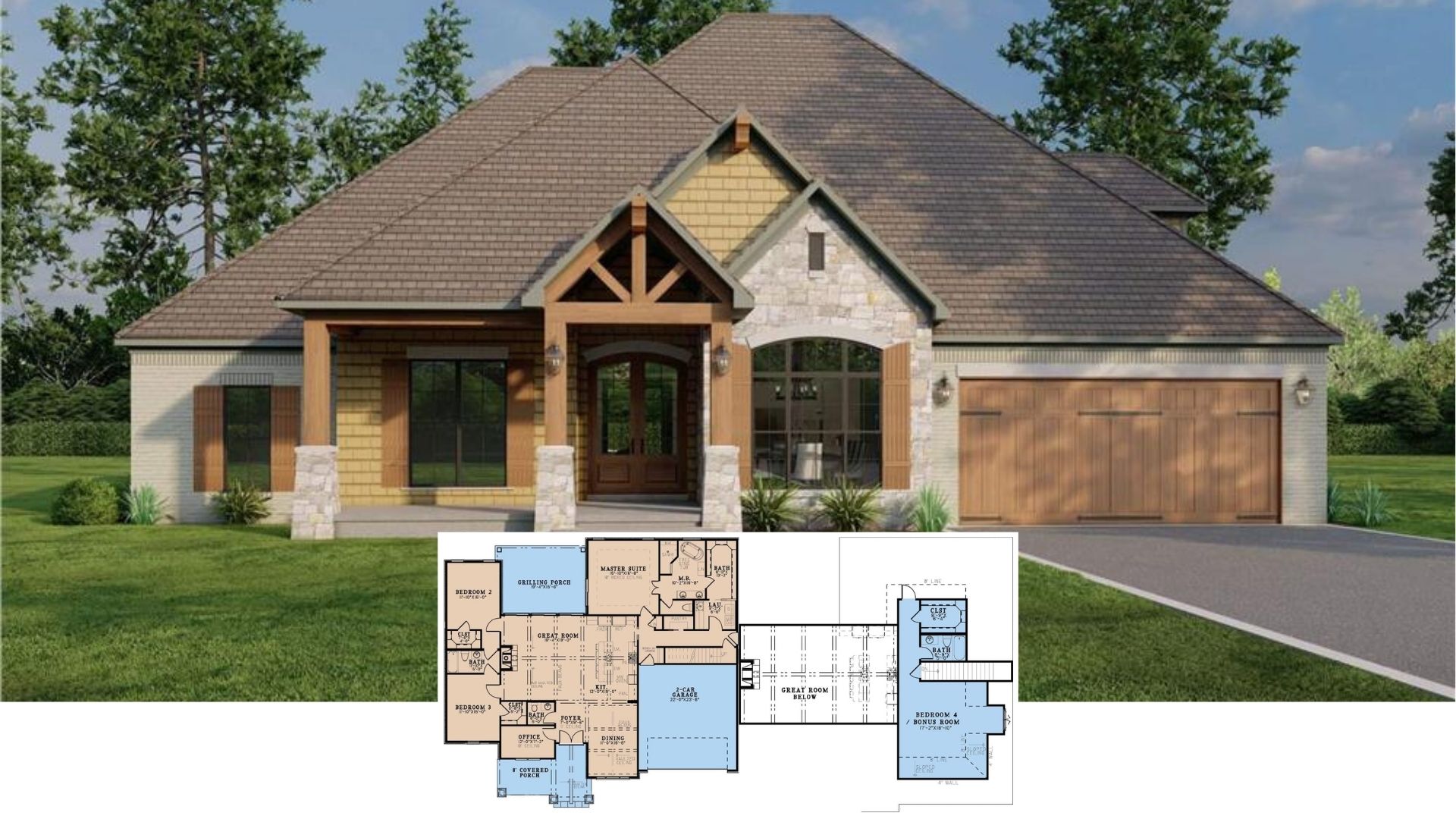 Check Out the Floor Plan of This 2,380 Sq. Ft. 4 Bedroom Home with Open Spaces and Jack & Jill Bath