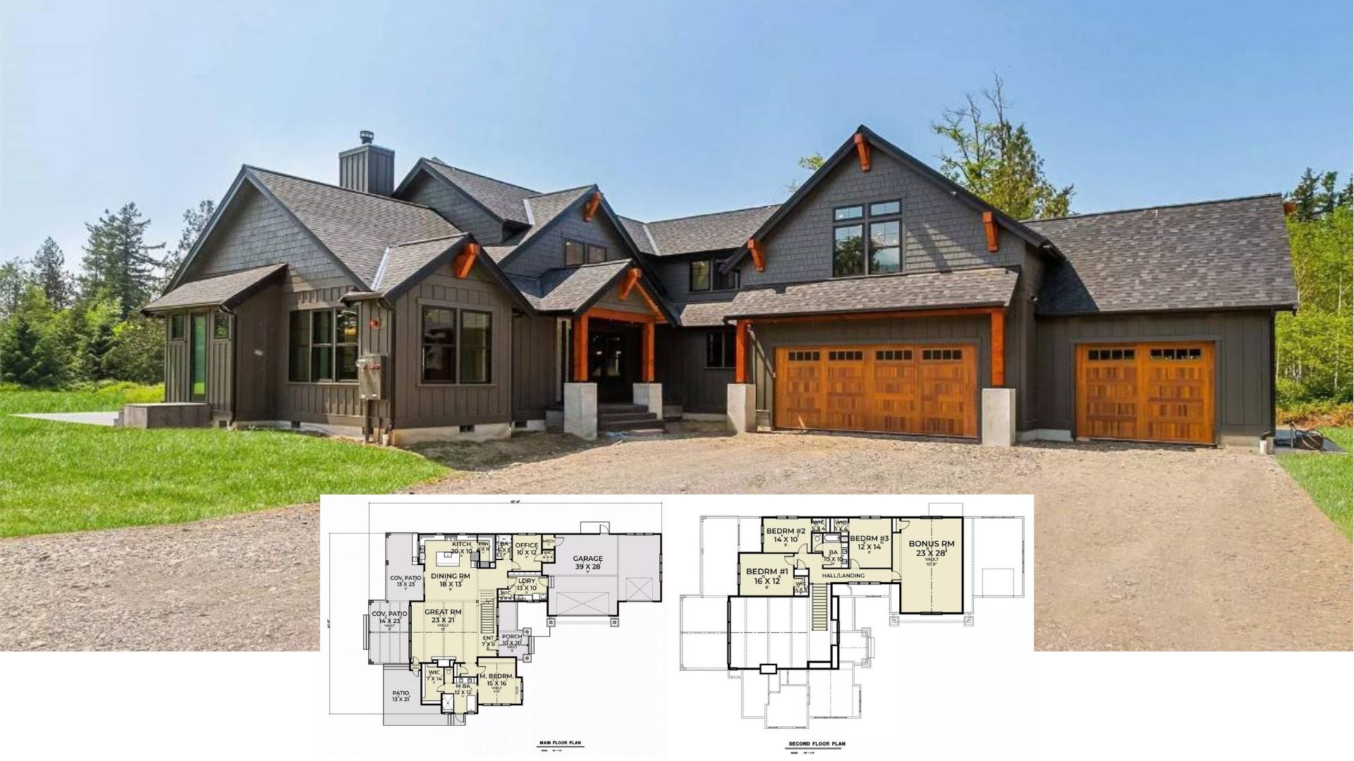 Step Inside This 4 Bedroom Home with Rich Wooden Accents – 3,843 Sq. Ft. Floor Plan Included