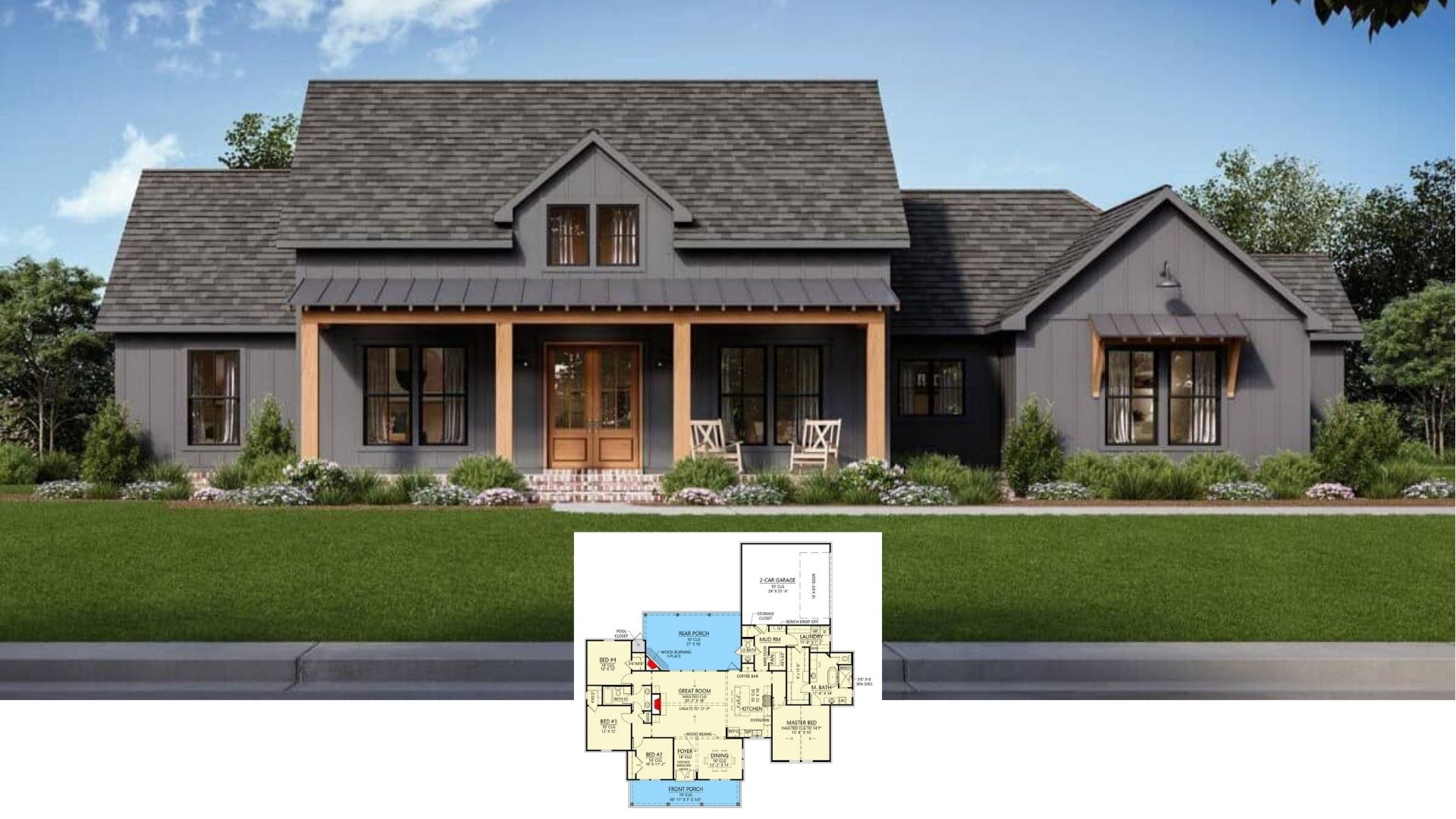 Step Inside This 2,291 Sq. Ft. 4 Bedroom House with Front and Rear Porches – Floor Plan Included