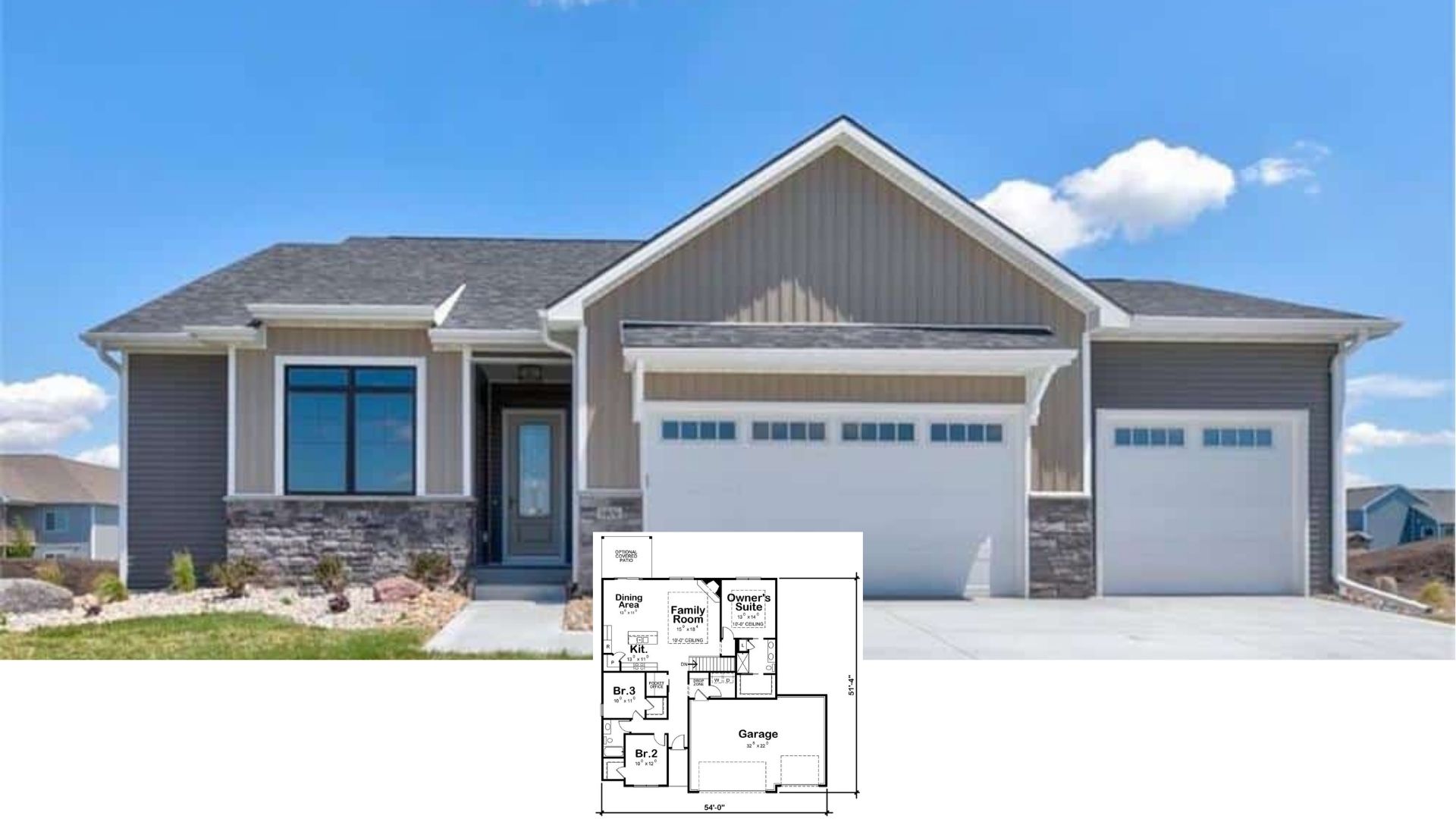 Introducing This 1,603 Sq. Ft. Home with 3 Bedrooms and a 3-Car Garage – Floor Plan Included