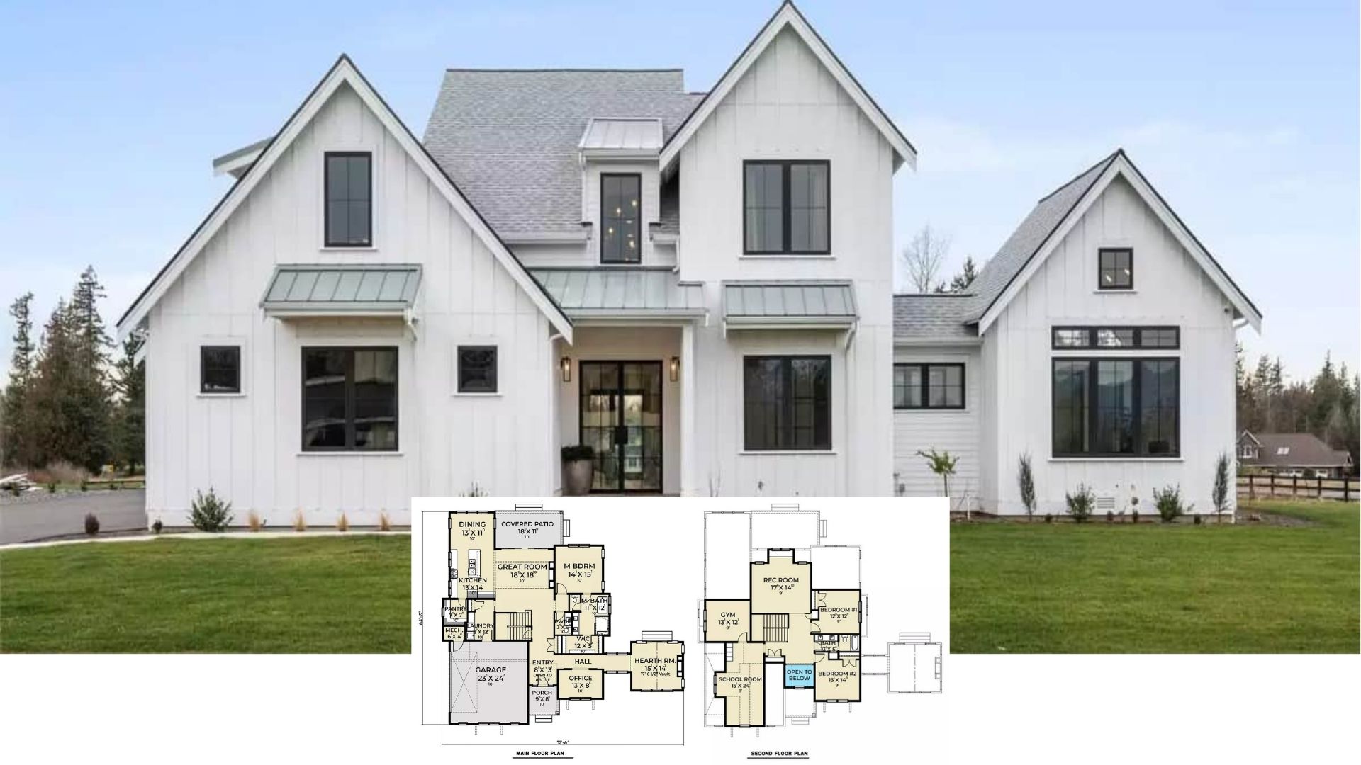 Walnut Grove 3-Bedroom Two-Story Modern Farmhouse with Balcony and Covered Patio (Floor Plan)