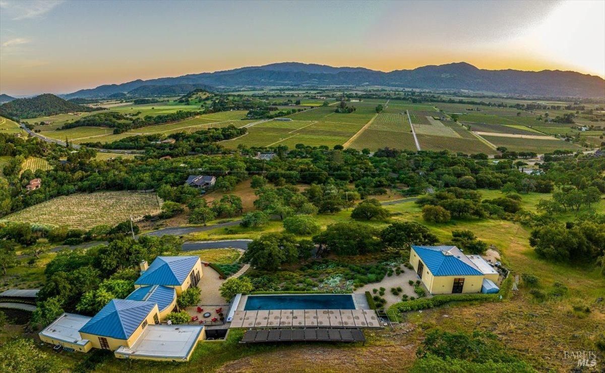 Aerial view of the property.