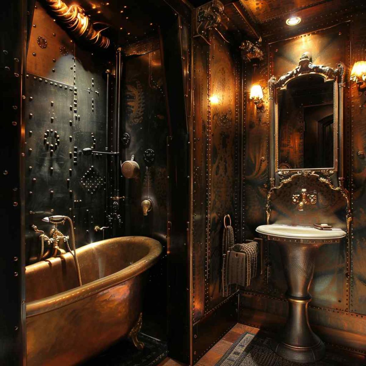 bathrooms steampunk rococo