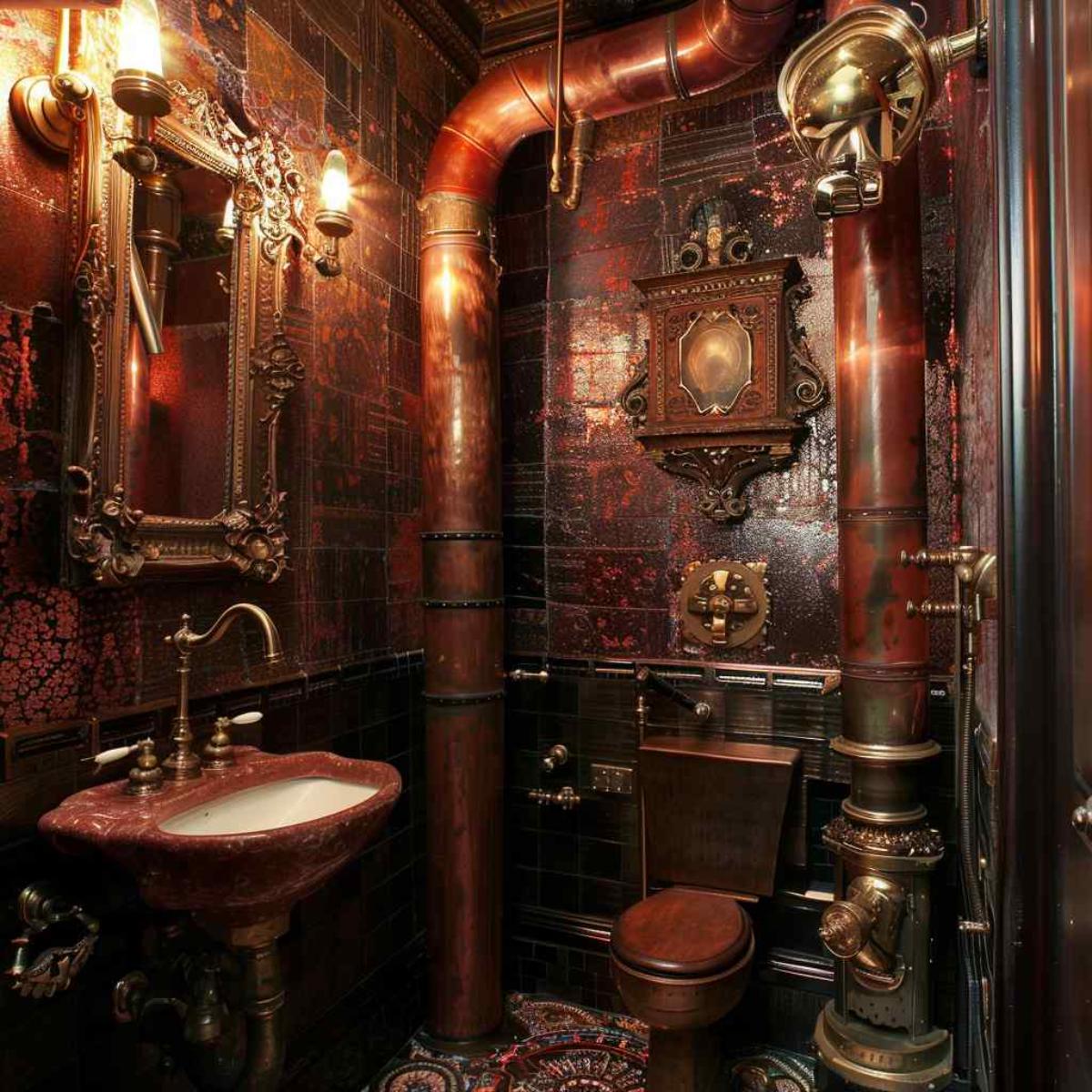 bathrooms steampunk rococo