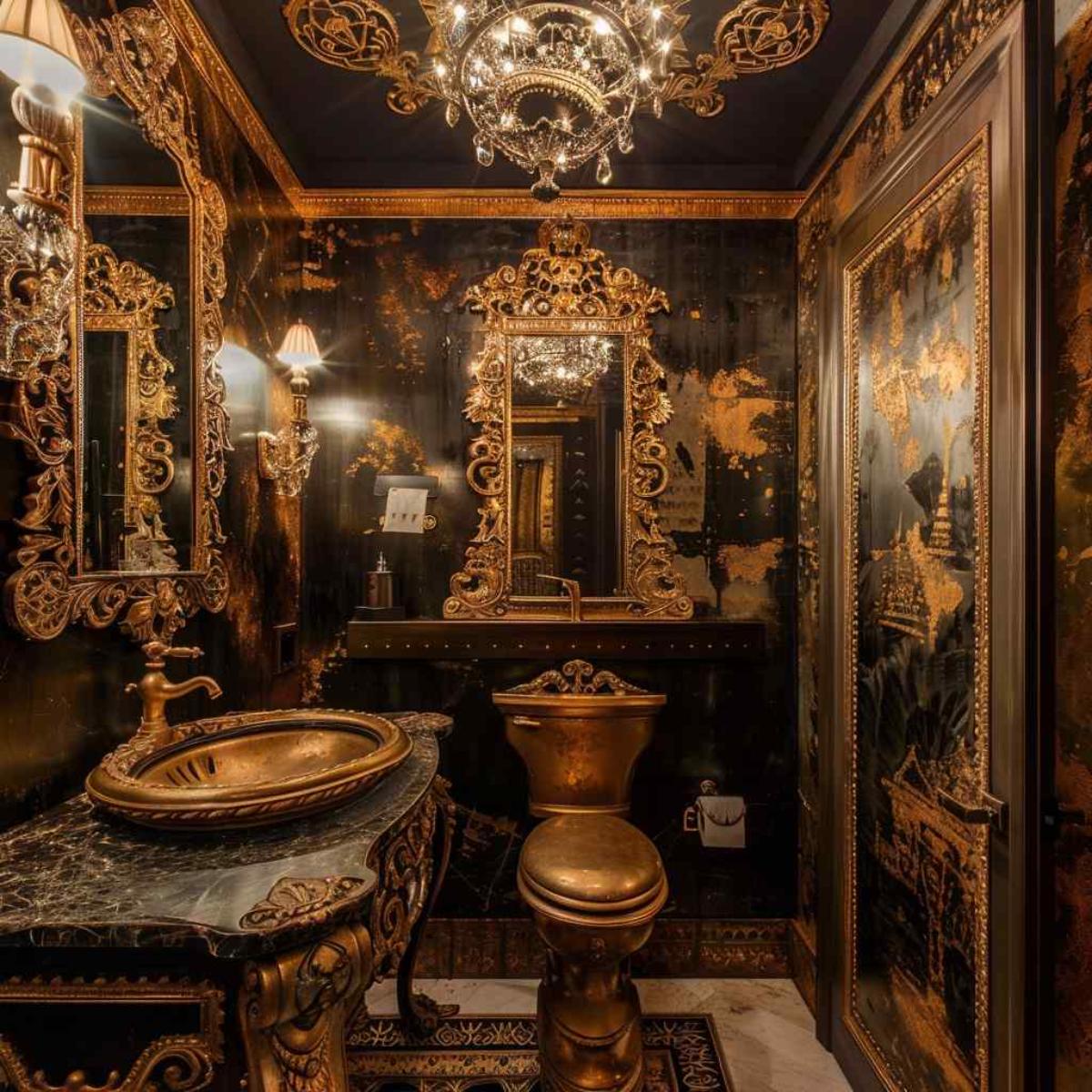 bathrooms steampunk rococo