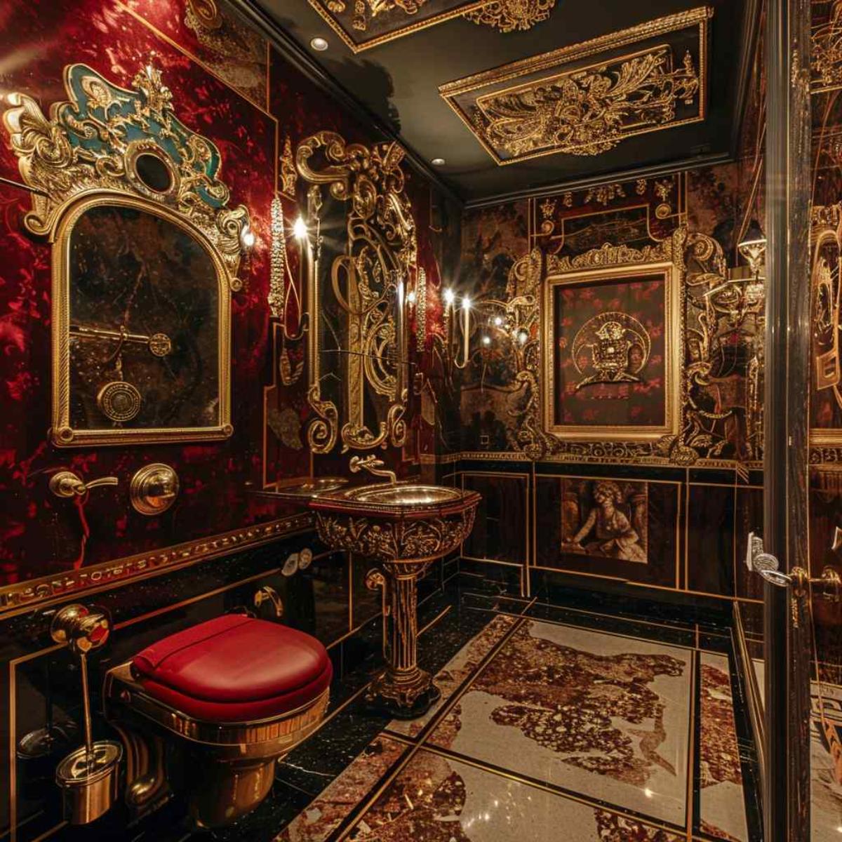 bathrooms steampunk rococo