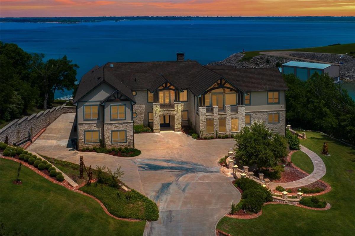 Aerial view of the 11,551 Sq. Ft. Mansion in Denison, TX.