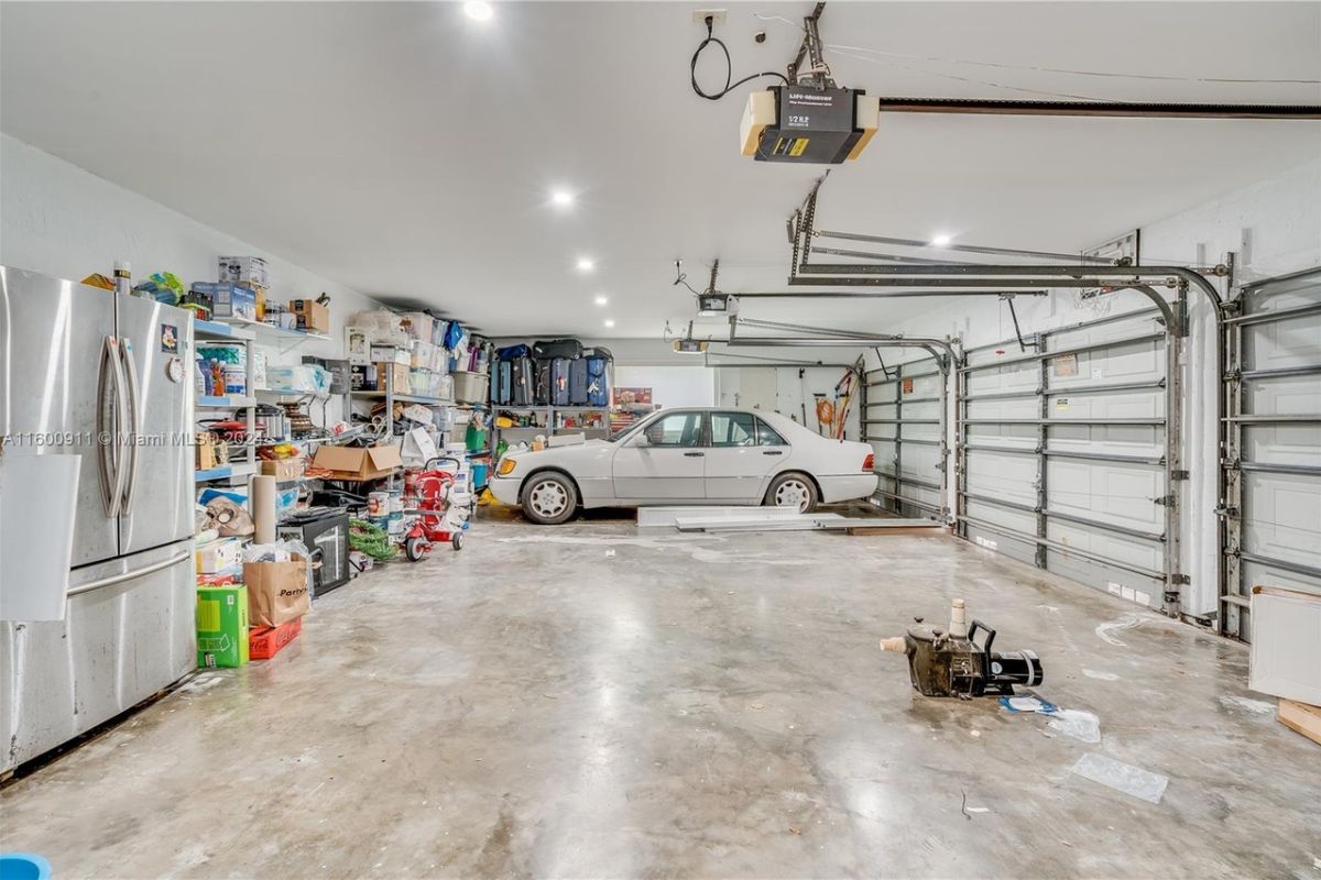 An indoor garage.