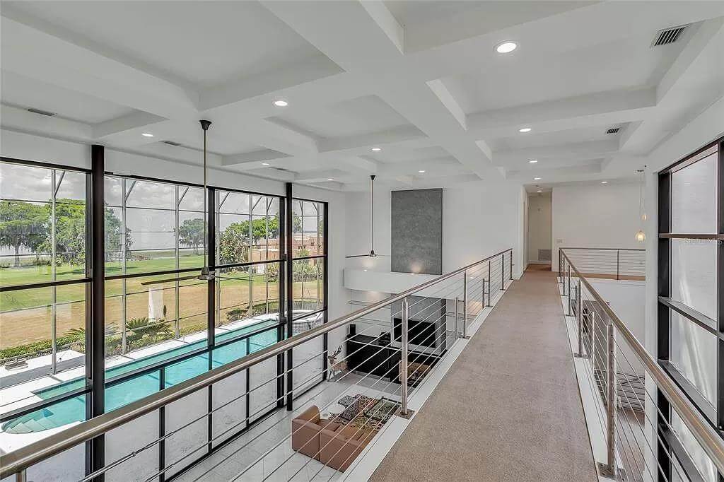 Balcony bridge overlooking the living room below.