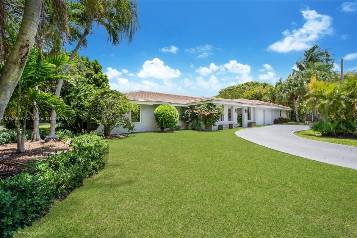 The front yard of the property.