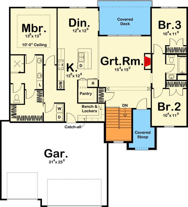 Explore the Efficient Layout of This Single-Level Home