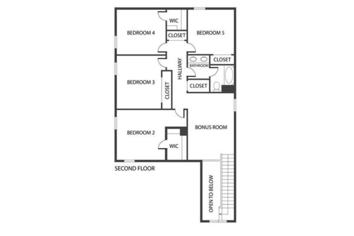 Second Level Floor Plan