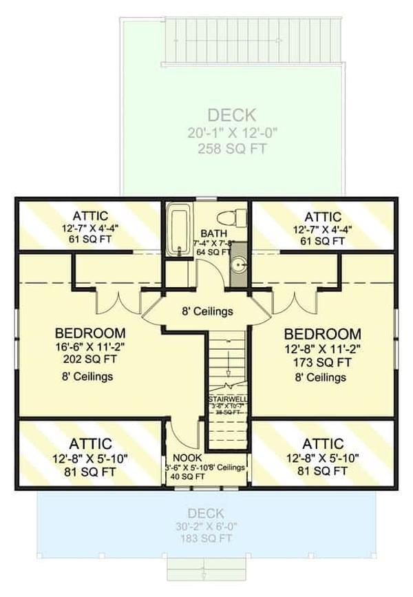 Explore the Upper Floor Layout with Spacious Deck Access