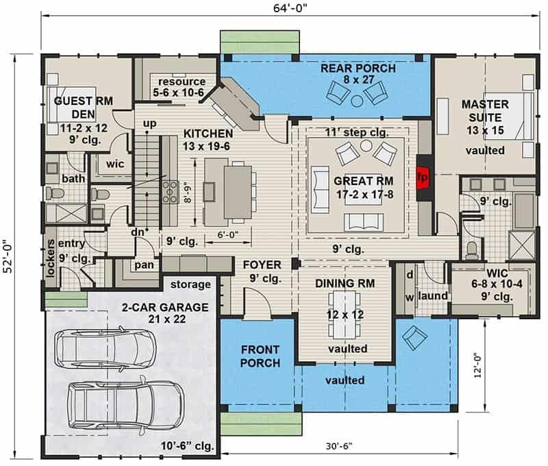 Explore This Smartly Designed Floor Plan with a Great Room at Its Heart