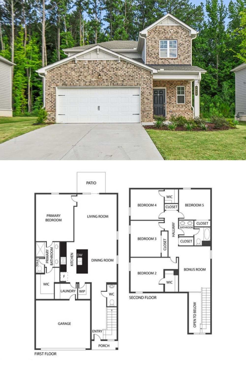 5-Bedroom Home with Open Layout and Outdoor Patio (2,427 Sq. Ft. Floor Plan)