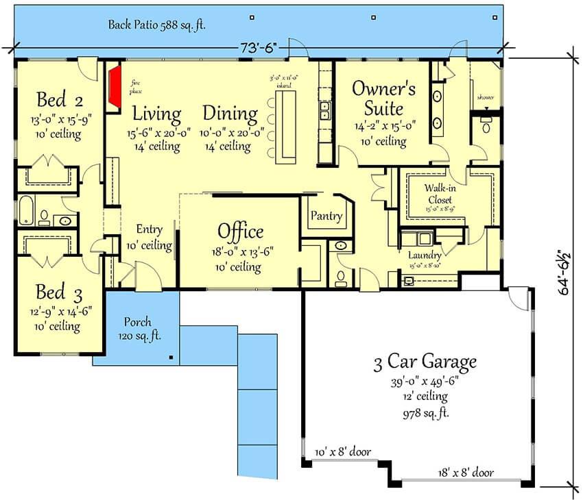 Spacious Floor Plan with Generous Living Areas and Garage Space