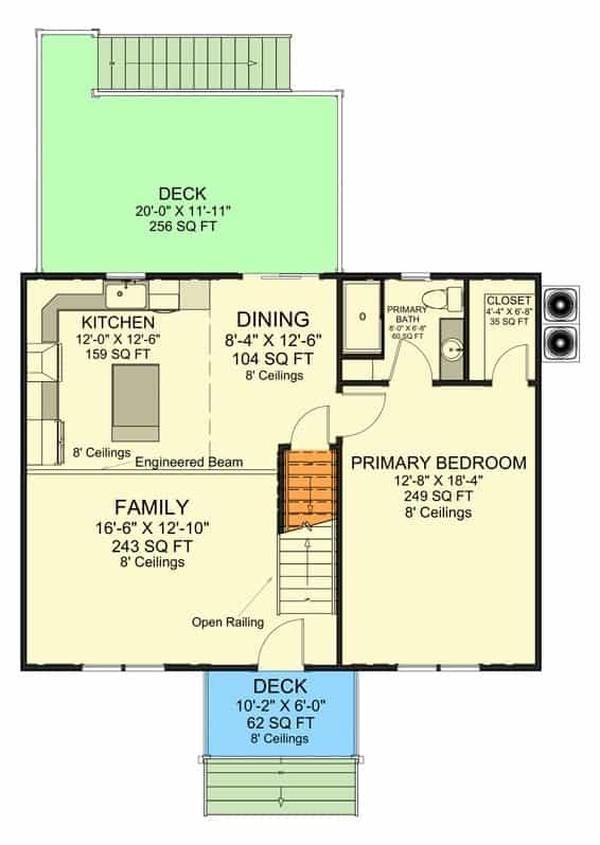 Explore the Open Flow from Kitchen to Family Room