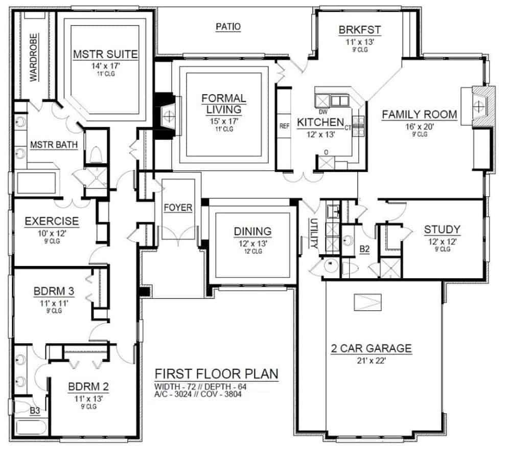 Explore This Spacious Floor Plan with a Dedicated Exercise Room