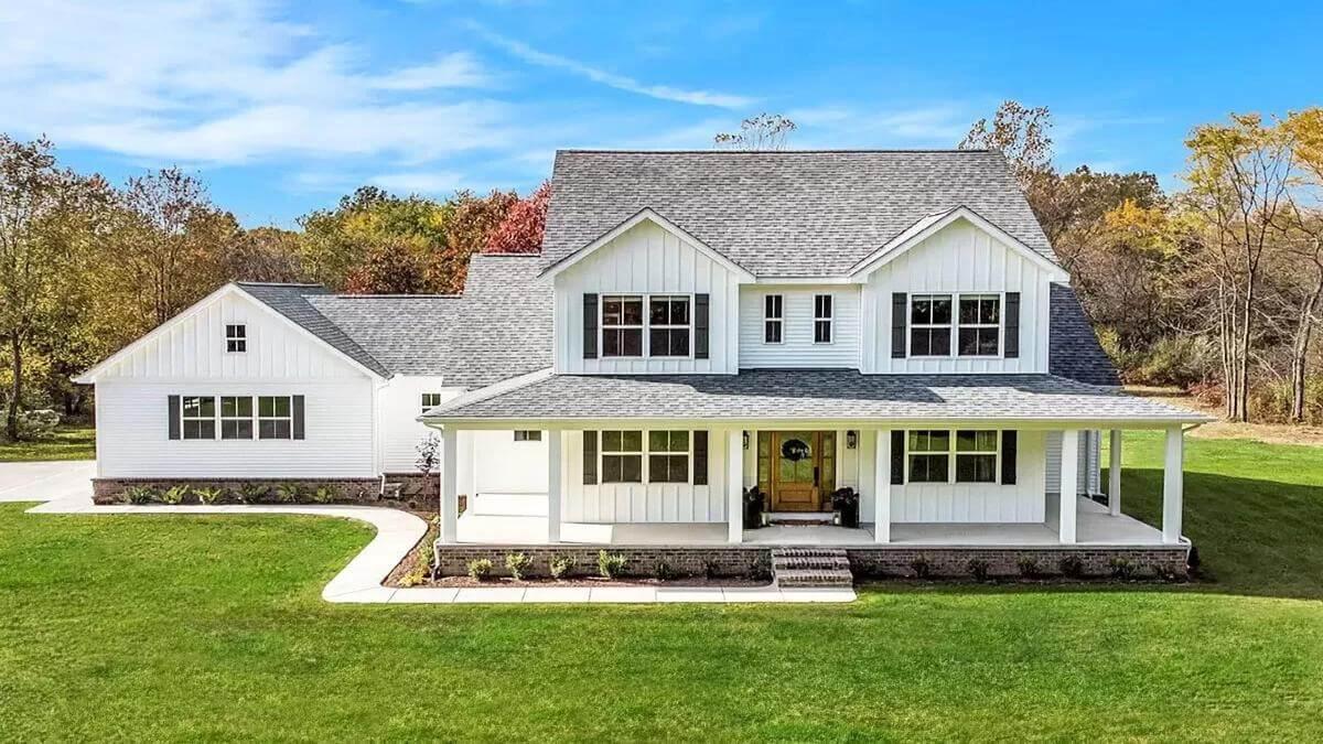 Classic Farmhouse with a Wraparound Porch