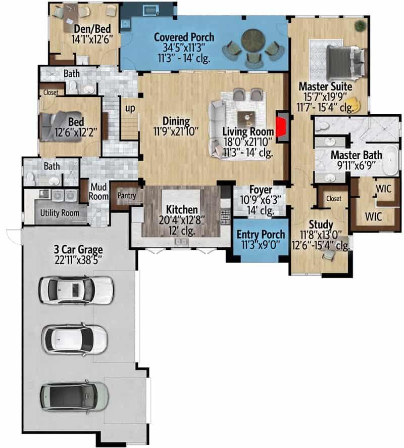 Explore This Spacious Floor Plan with a 3-Car Garage