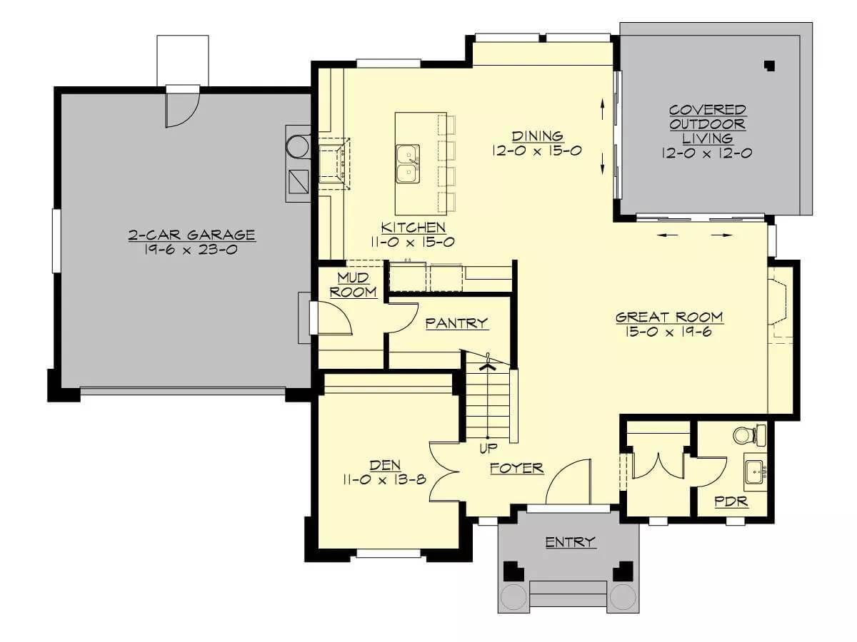 Explore the Flow of This Open-Concept Main Floor with a Cozy Den