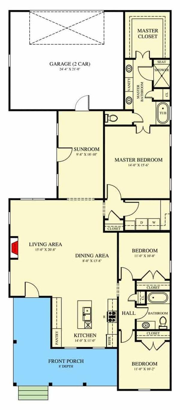 Explore the Layout with a Sunroom and Spacious Garage