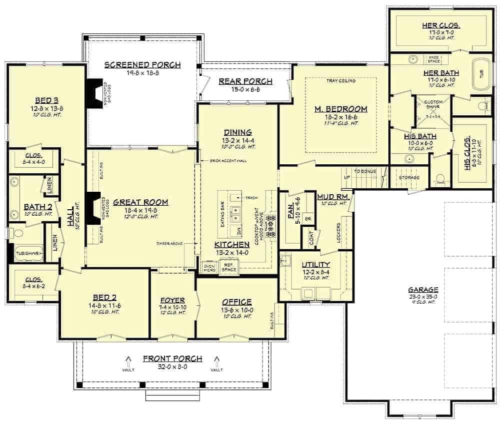 Explore This Thoughtfully Designed Open Floor Plan with Screened Porch