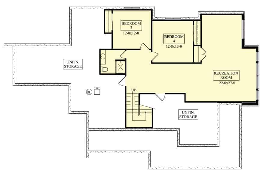 Explore the Spacious Recreation Room in This Basement Layout