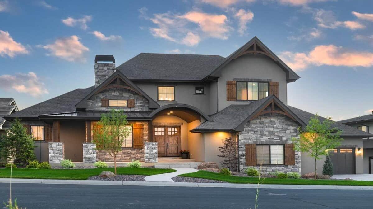 Stunning Craftsman Home with Stone Accents and Arched Entry