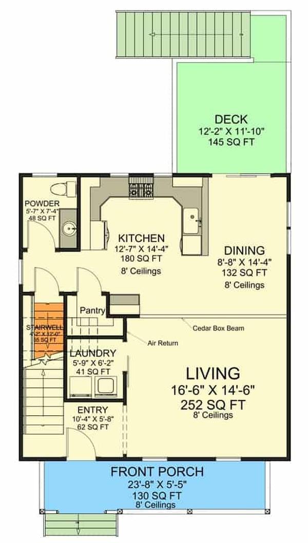 Explore the Efficient Flow of This Main Floor Layout