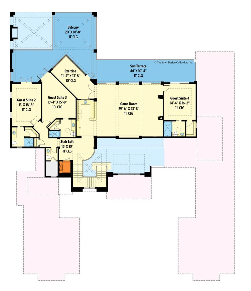 Explore the Spacious Game Room and Sun Terrace in This Floor Plan